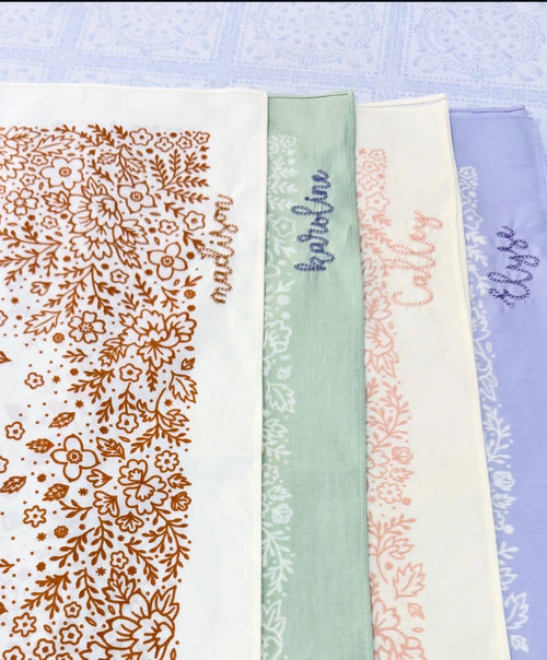 custom bandanas
embroidered 
okc 
oklahoma city
norman
custom gift