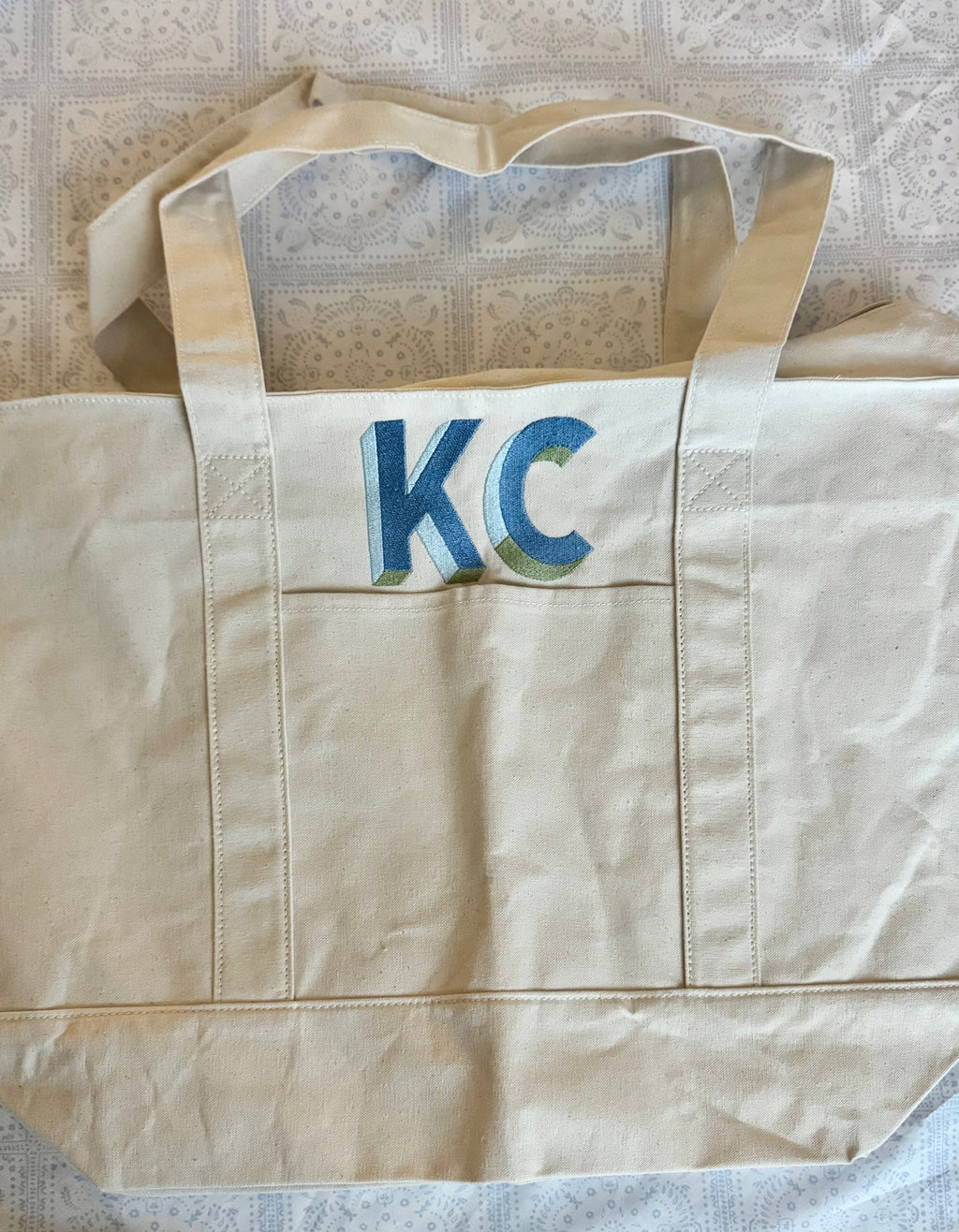 custom tote bag
embroidered 
okc 
oklahoma city
norman
custom gift
bridesmaids gift
