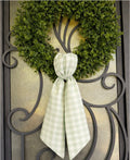 green gingham
embroidered 
wreath sash
okc 
oklahoma city