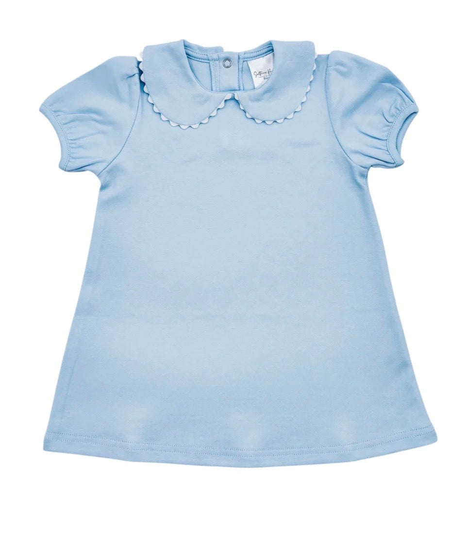 Short Sleeve Scalloped Dress