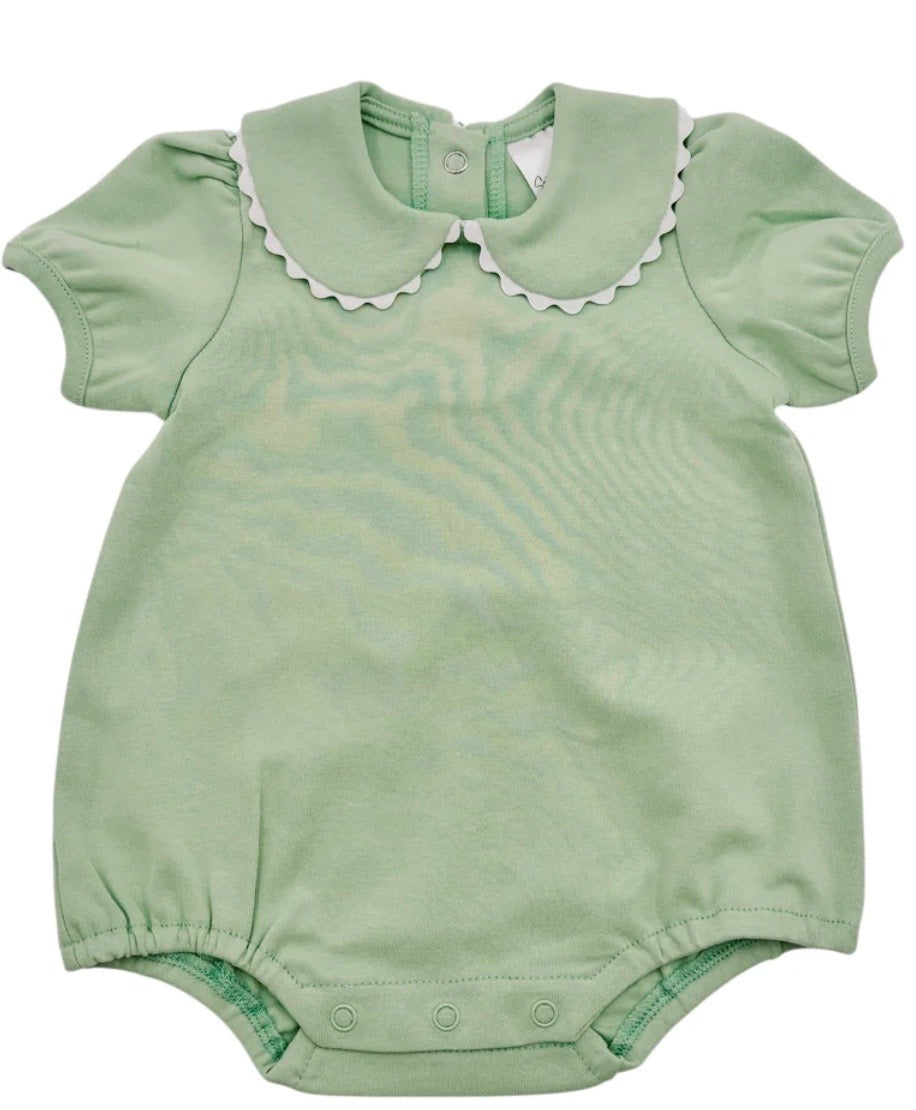 Short Sleeve Bubble - Scalloped Collared