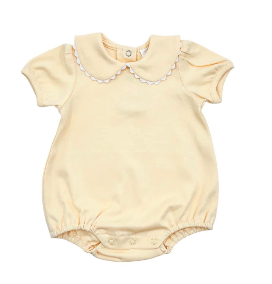 Short Sleeve Bubble - Scalloped Collared