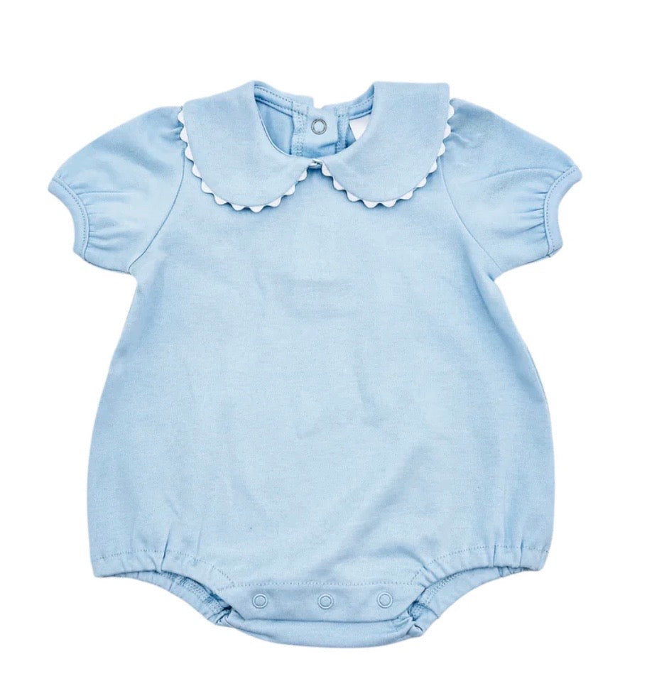 Short Sleeve Bubble - Scalloped Collared