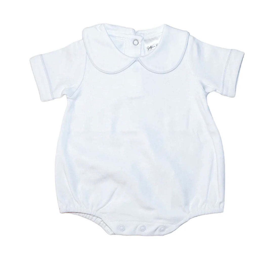 Short Sleeve Piping Collared Bubble
