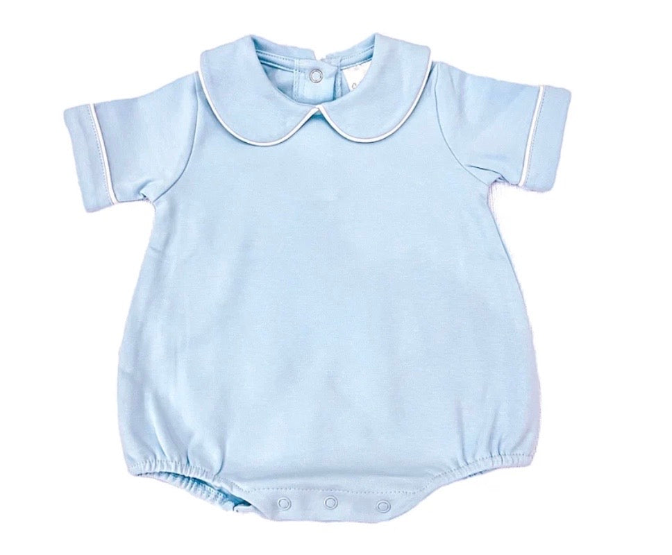 Short Sleeve Piping Collared Bubble
