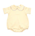 Short Sleeve Piping Collared Bubble