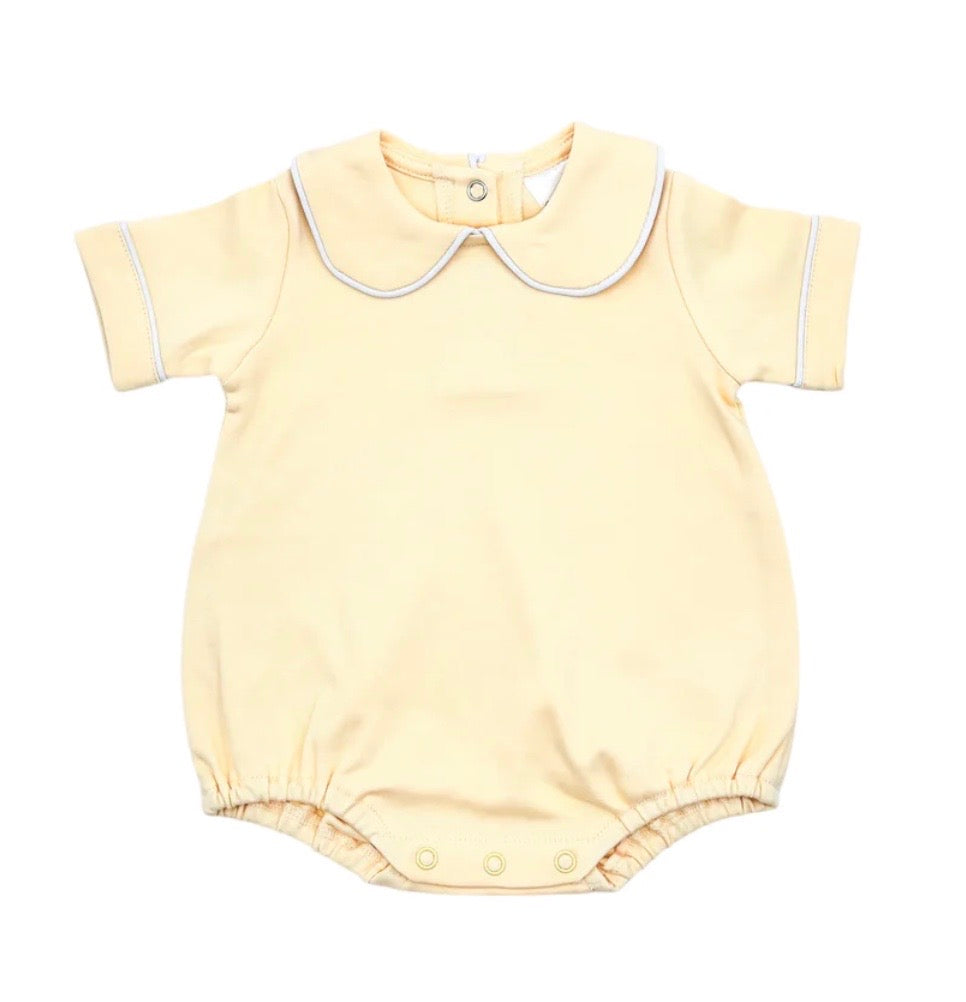 Short Sleeve Piping Collared Bubble