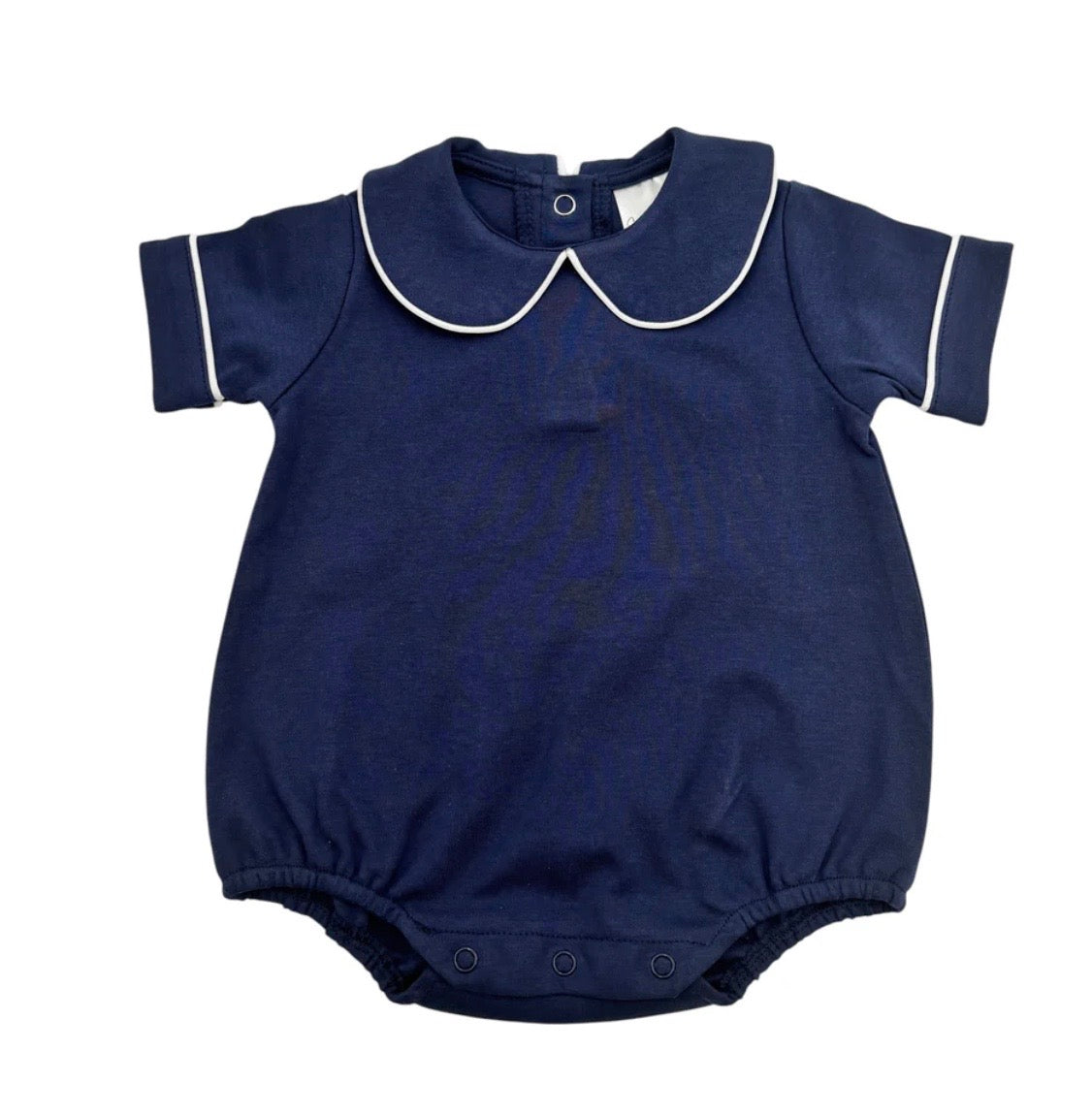 Short Sleeve Piping Collared Bubble