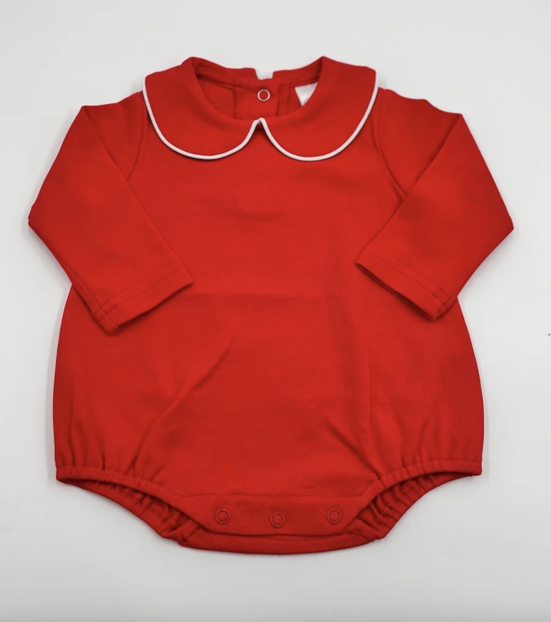 Piping Collared Long Sleeve Bubble