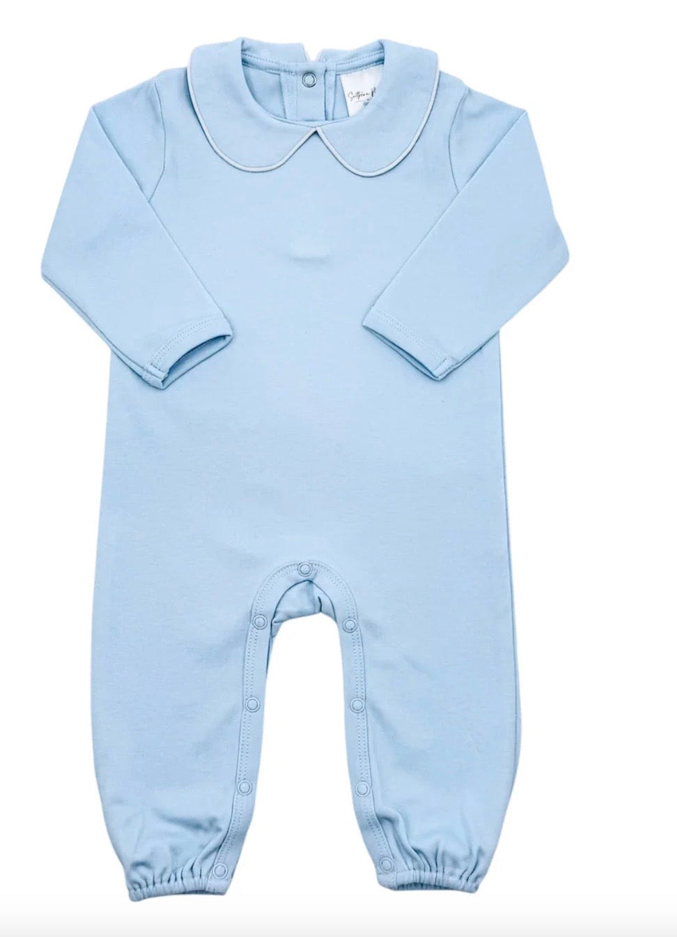 Long Sleeve Piping Collared Romper
