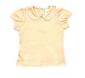 Short Sleeve Scalloped Collared Shirt