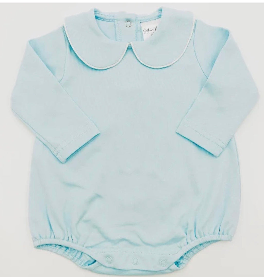 Piping Collared Long Sleeve Bubble