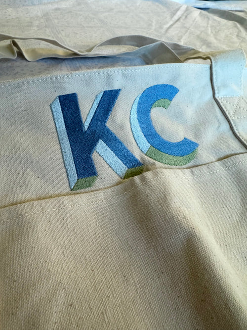 custom tote bag
embroidered 
okc 
oklahoma city
norman
custom gift
bridesmaids gift